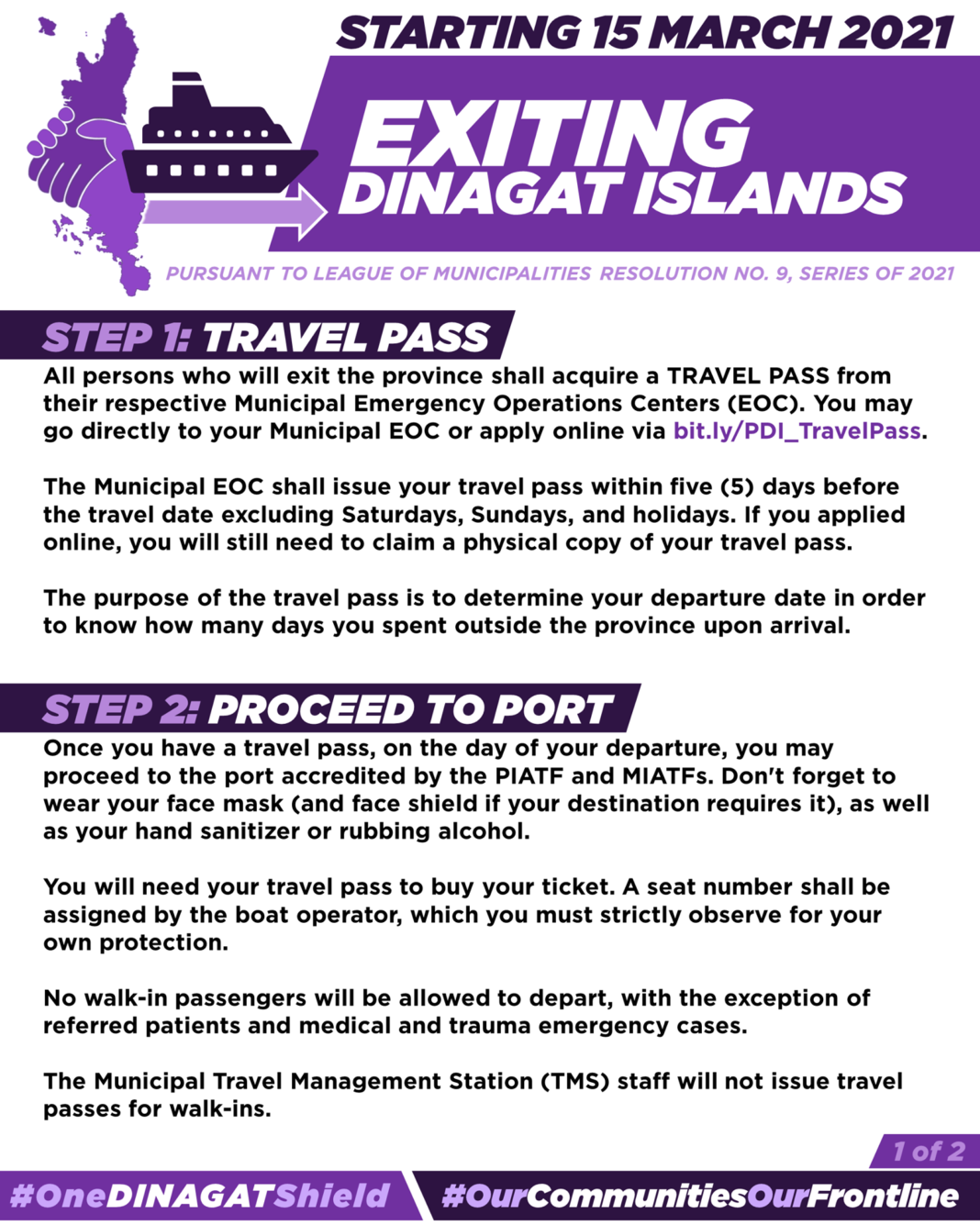 Province Of Dinagat Islands Exiting Protocols