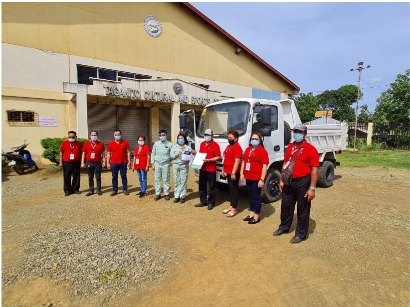 April 24 DXKS news-THPAL leads turnover of 1.9-M worth new garbage truck to BLGU of Taganito in Claver