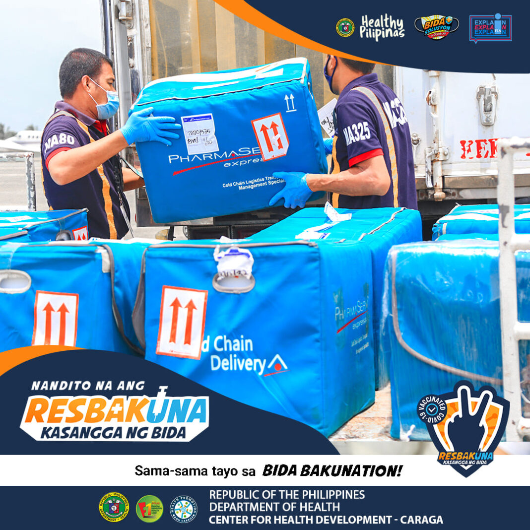 April 9 DXKS news-3rd Batch of COVID-19 Vaccines Arrives In Caraga1