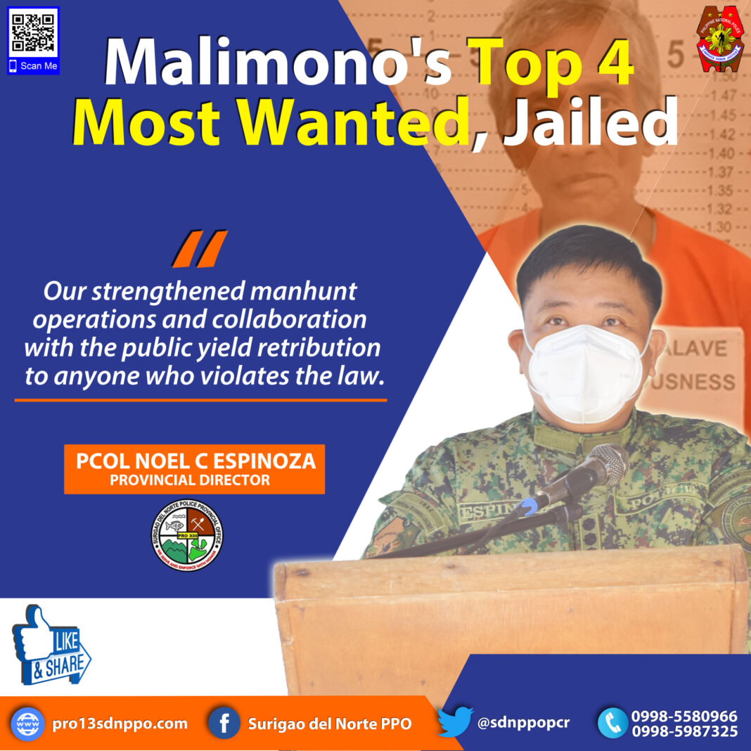 April 9 DXKS news-Malimono's Top 4 Most Wanted, Jailed