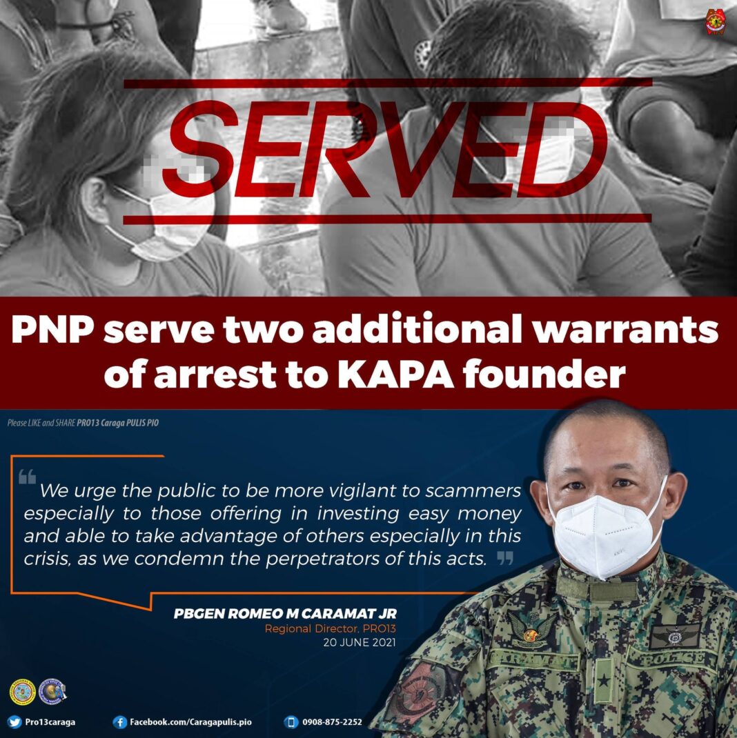 June 24 DXKS news-PNP serve two additional warrants of arrest to KAPA founder