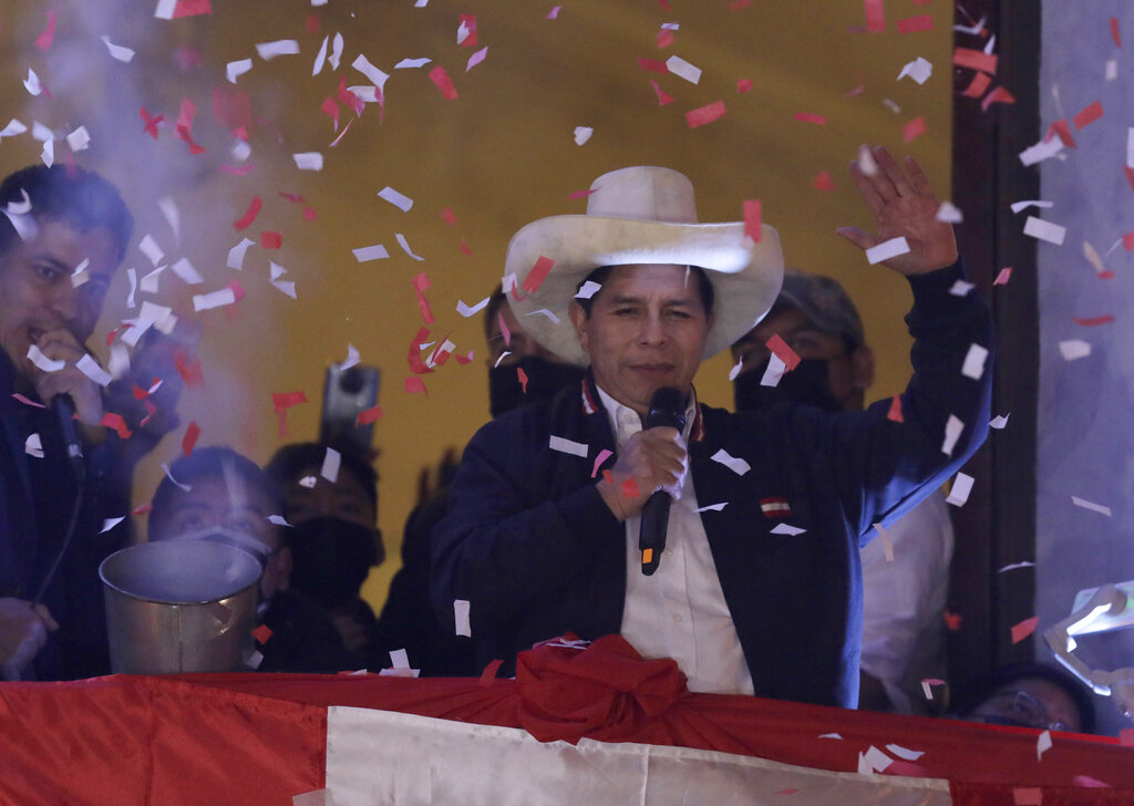 Leftist teacher, political novice, is Peru’s president-elect