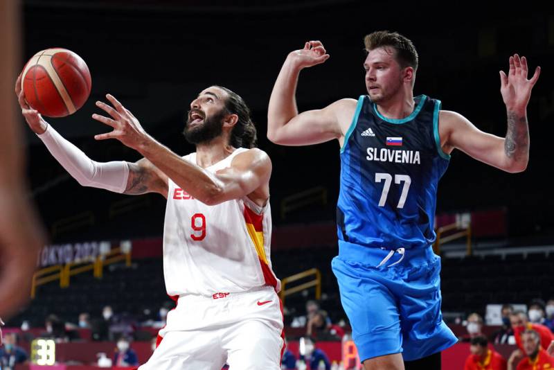 Doncic, Slovenia edge Spain 95-87 to sweep basketball group