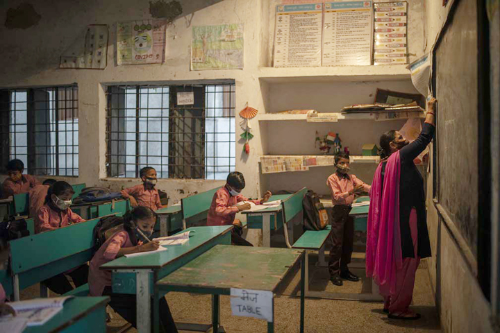 India schools cautiously reopen even as Covid warnings grow