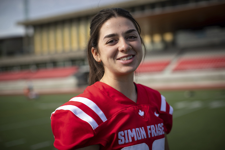 She makes men’s football history