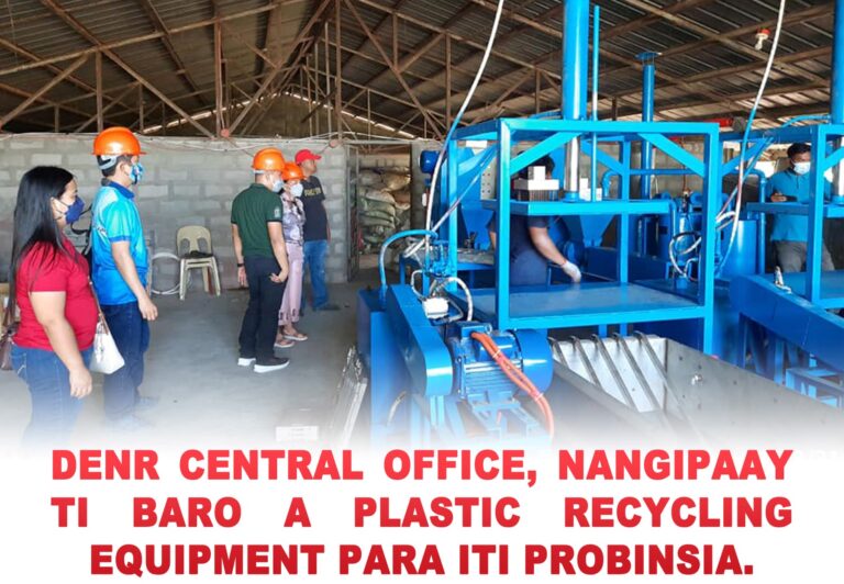 Batac: DENR Central Office, Nangipaay Ti Baro A Plastic Recycling Equipment Para Iti Probinsya