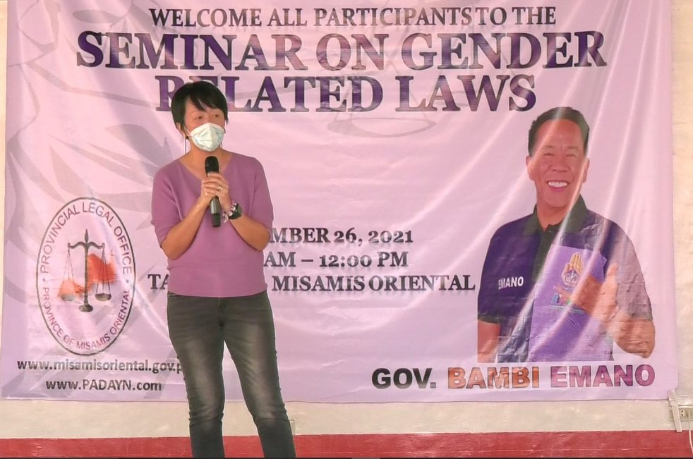 Cagayan de Oro: Provincial legal office nagpahigayon og gender related laws  seminar sa lungsod sa Tagoloan - Radio Philippines Network