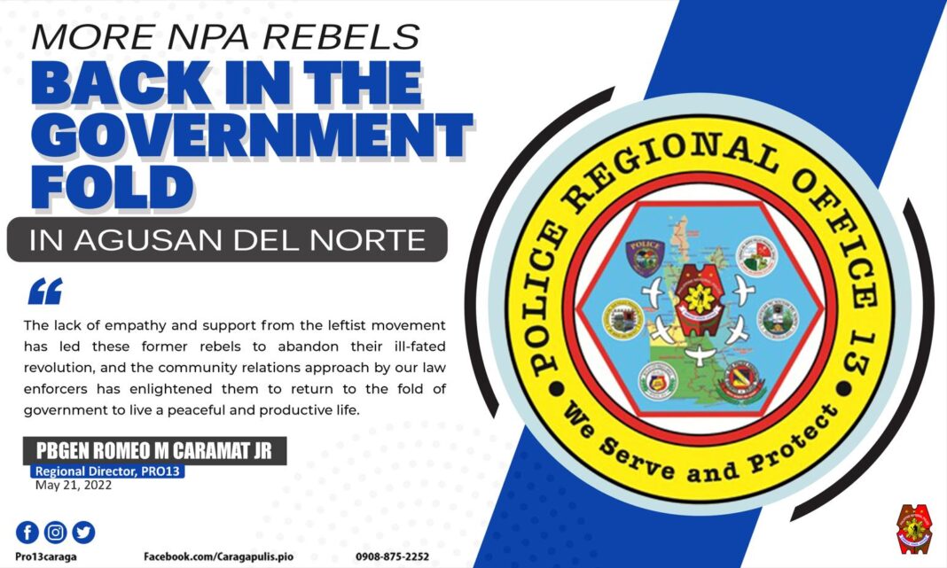 May 29 DXKS news-More NPA rebels back in the government fold in Agusan del Norte