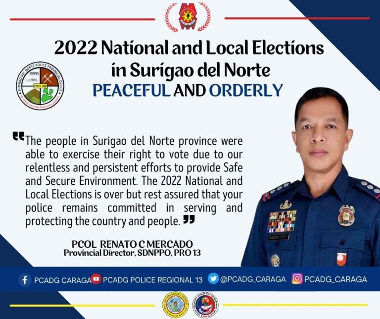 Surigao: Election Day in Surigao del Norte, peaceful and orderly