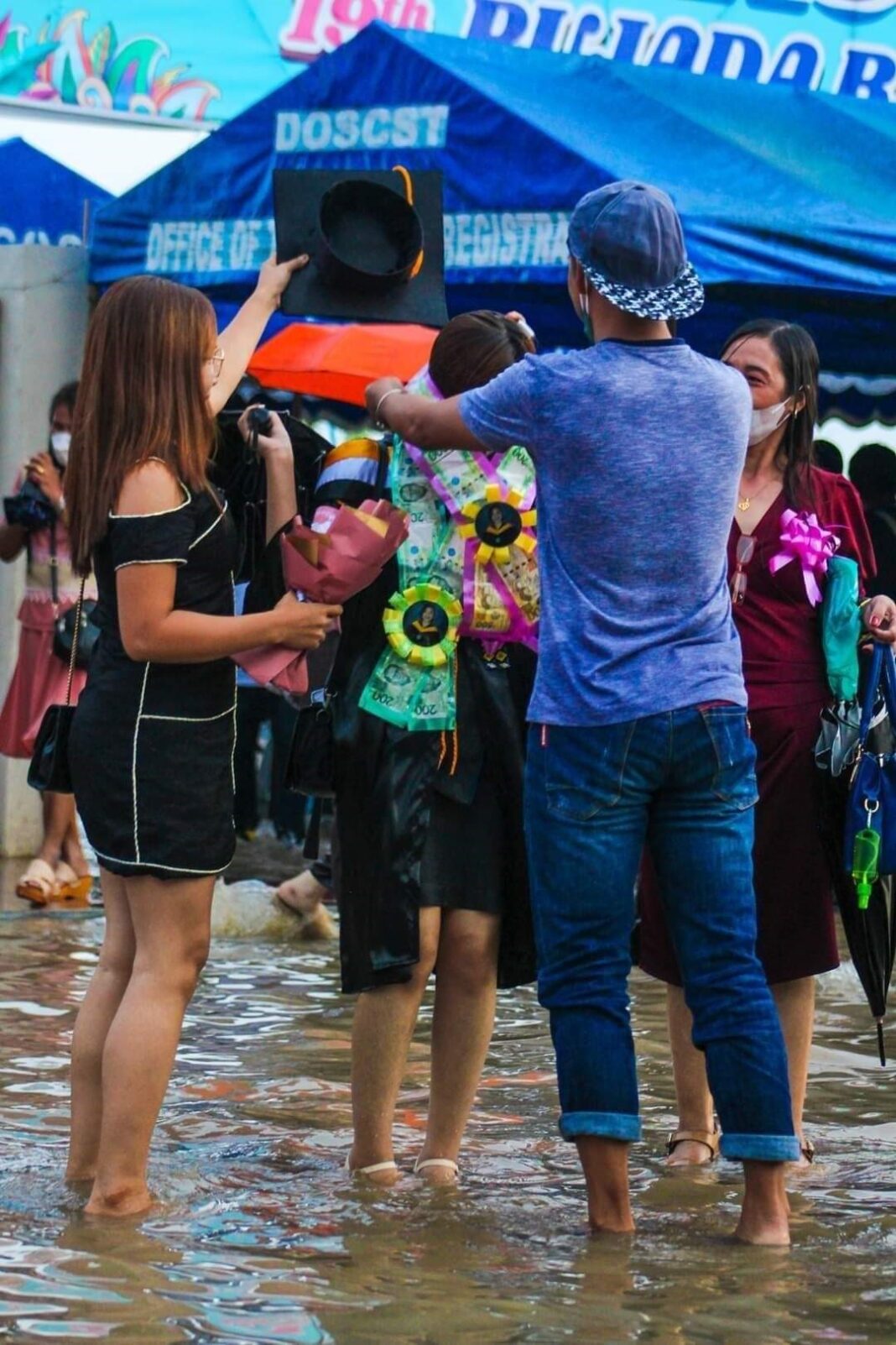 graduation under the rain-Davao Oriental