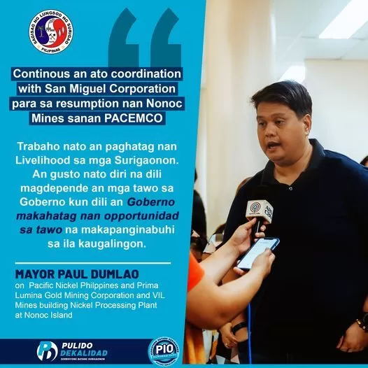 Aug 22 DXKS news-Pagpaspas sa pagbalik nan Nonoc Mines sanan Pacemco tagtrabaho na nan LGU