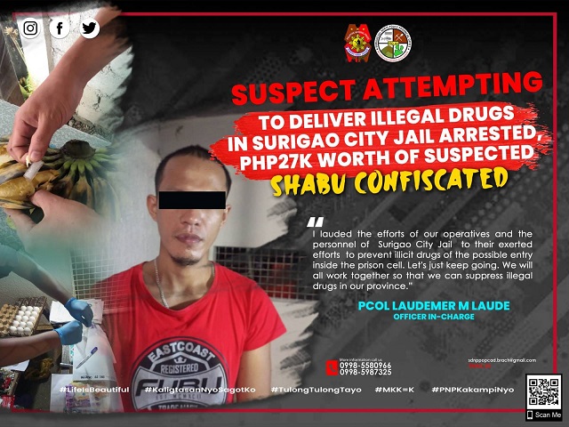 Drug pusher-Surigao city jail-arrested
