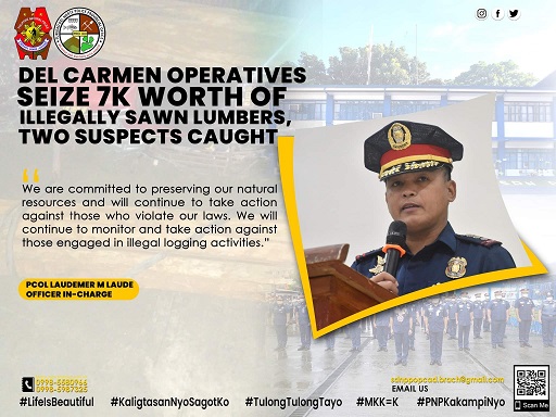 Del Carmen police-illegally sawn lumbers-seized