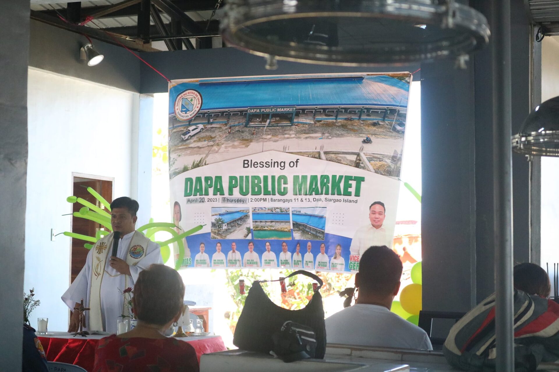 Surigao: Inauguration and blessing ceremony of the new Dapa public ...