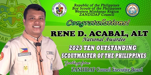 Rene D. Acabal-one of top 10 outstanding scoutmaster of the Philippines