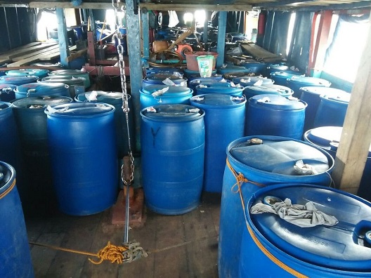 smuggled crude oil confiscated in Tawi-Tawi