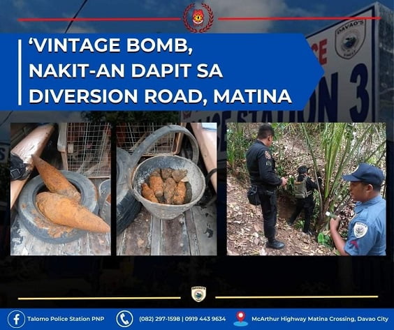 vintage bomb found in Davao city