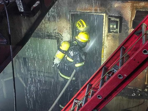 fire incident on the ship in the port of Mandaue
