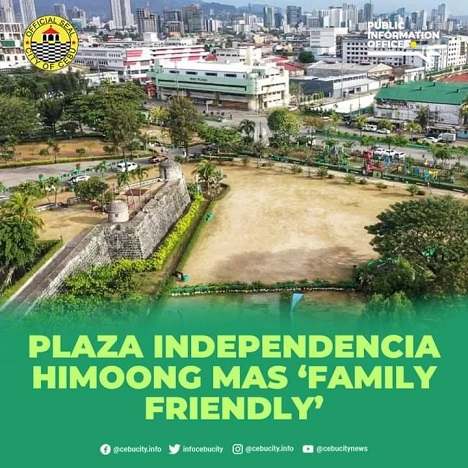 Plaza Indepedencia in Sugbo city considered as Family Friendly