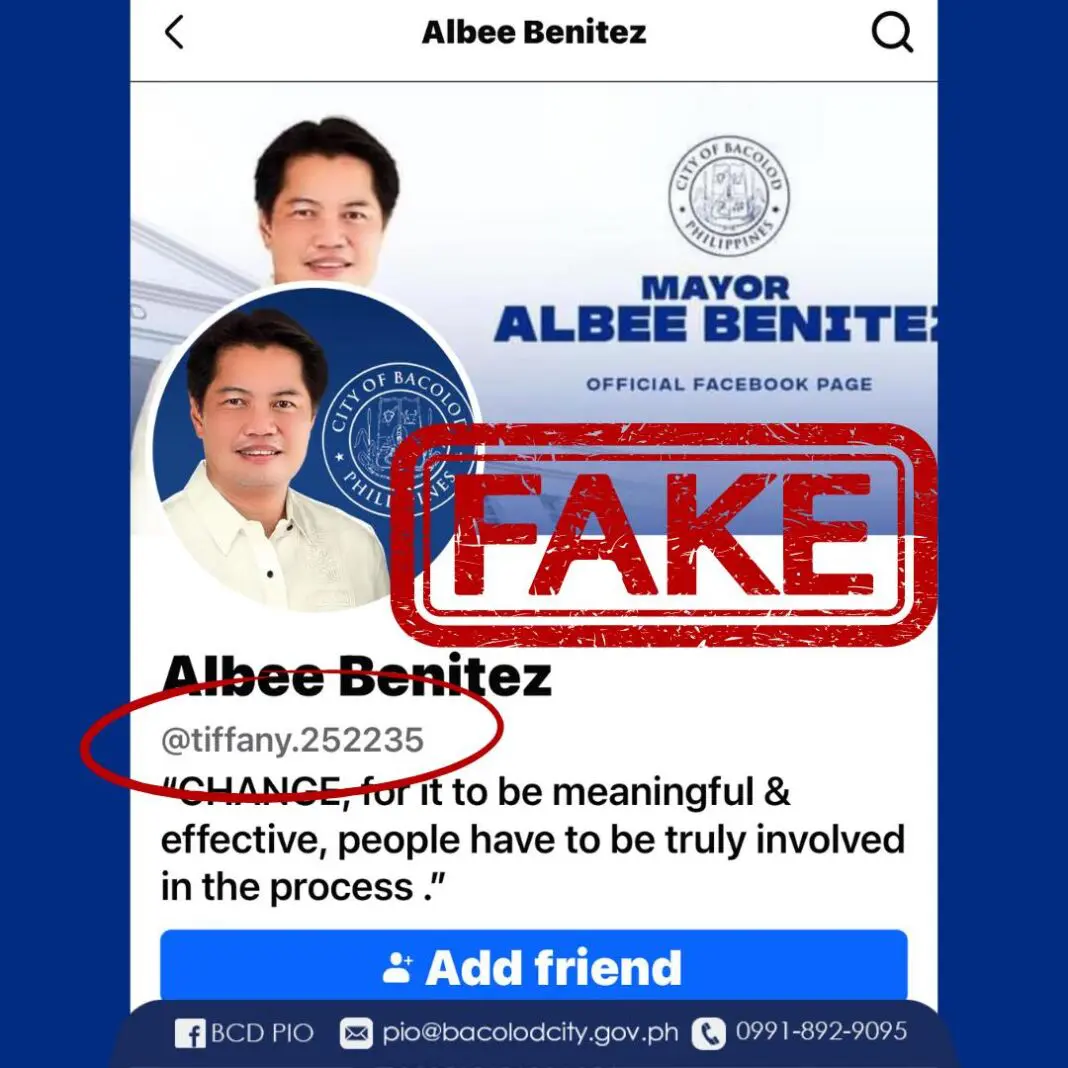 Fake Account of Mayor Albee Benitez