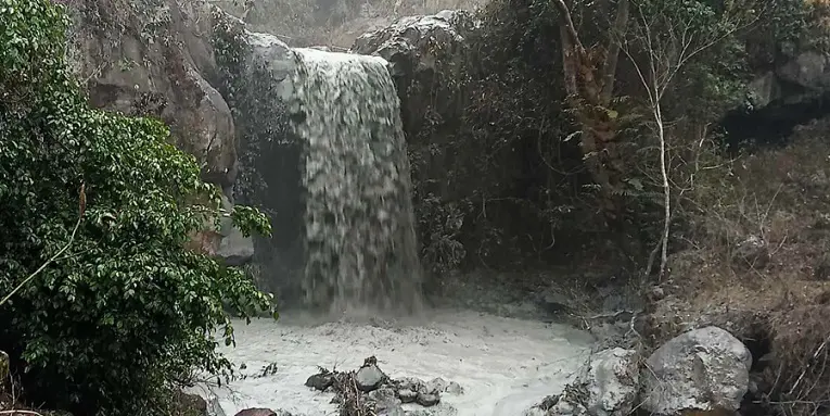 rains on volcanic ash