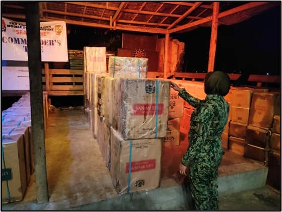 Policia ya confisca P5.7 millones smuggled cigarillo