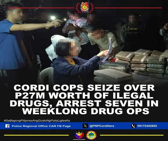 PROCOR seized P27M worth of Shabu and arrest 7 drug personalities