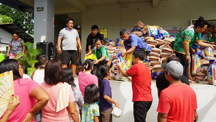 City government of Batac distributes relief goods to families affected by Typhoon Julian