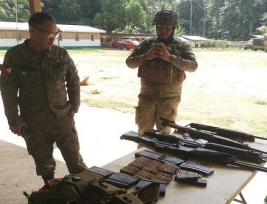 104IB ya confisca 4 armas de fuego de alta calibre