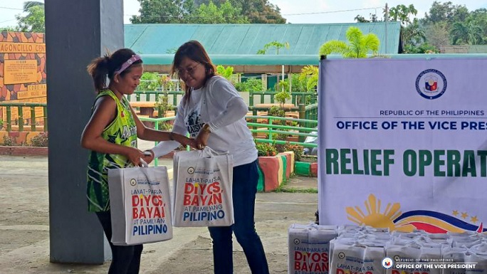 Apektado sa Bagyong #KristinePH, nakadawat ug ayuda gikan sa OVP