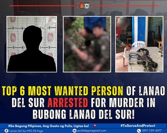 Autoridad ya captura persona mas buscada na Lanao del Sur