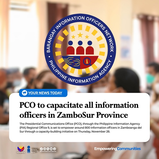 PCO to capacitate all information officers in ZamboSur Province