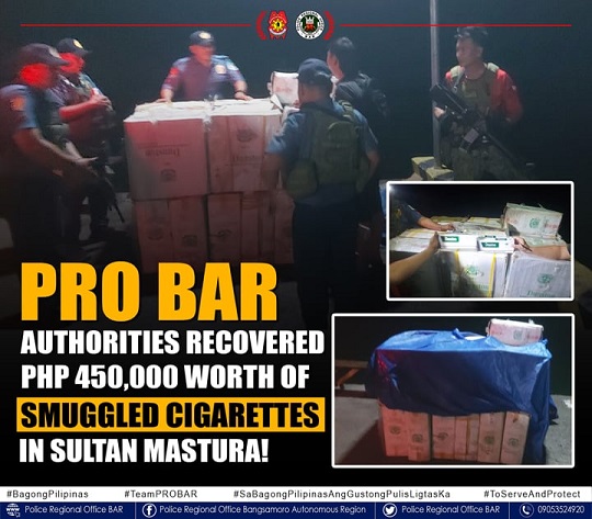 Policia ya confisca P450-mil smuggled cigarillo