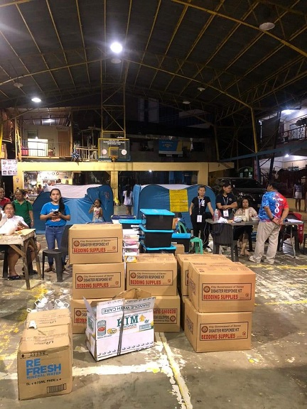 temporary shelter and relief aids for fire-hit victims of Monfort Fatima