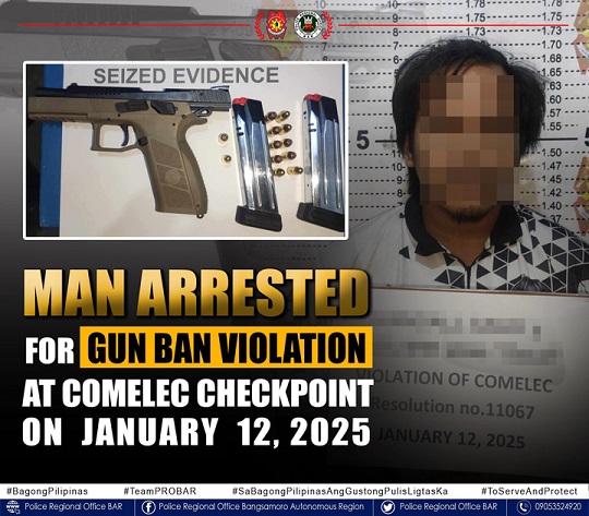 1 persona arestao por violacion del election gun ban