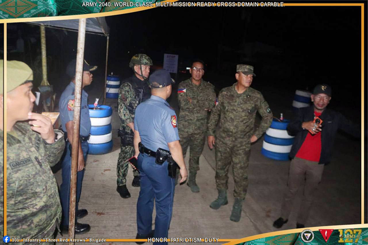 Militar, policia ya establisa checkpoints na Basilan
