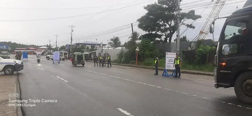 Surigao City Comelec hingpit ng gipatuman an Comelec checkpoint sa unang adlaw sa election period