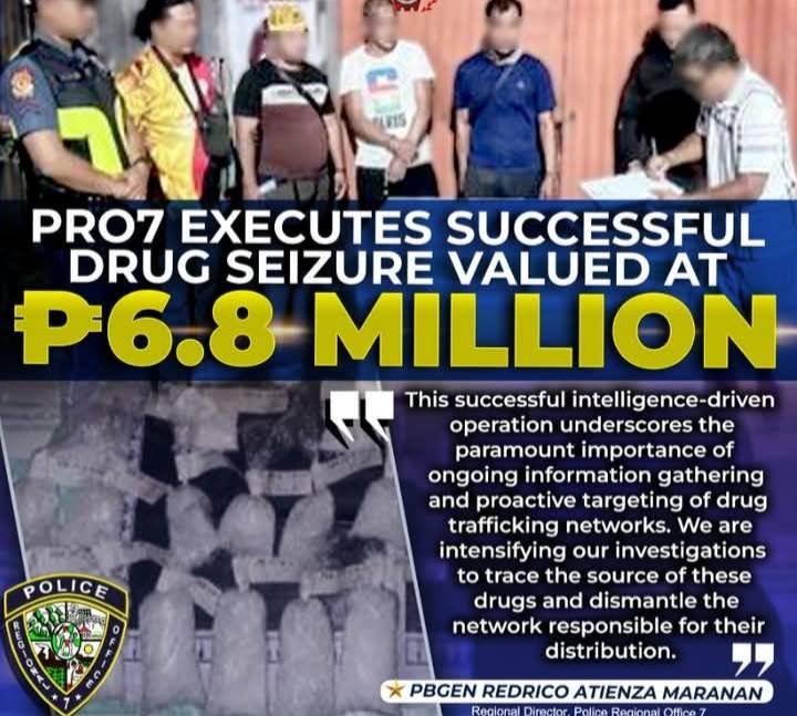 PRO7 nakasakmit og ₱6.8 milyon nga balor sa shabu